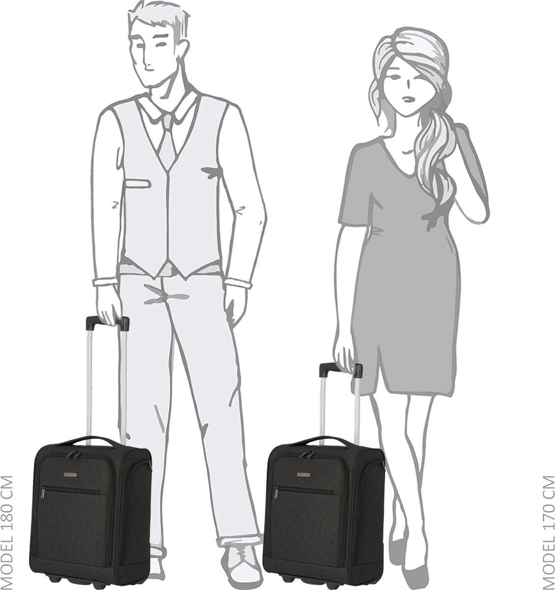 Travelite Handbagage zachte koffer / Trolley / Reiskoffer - Cabin - 43 cm - Zwart Travelite Handbagage Zachte Koffer / Trolley / Reiskoffer - Cabin - 43 Cm - Zwart -Travelite Reistassen