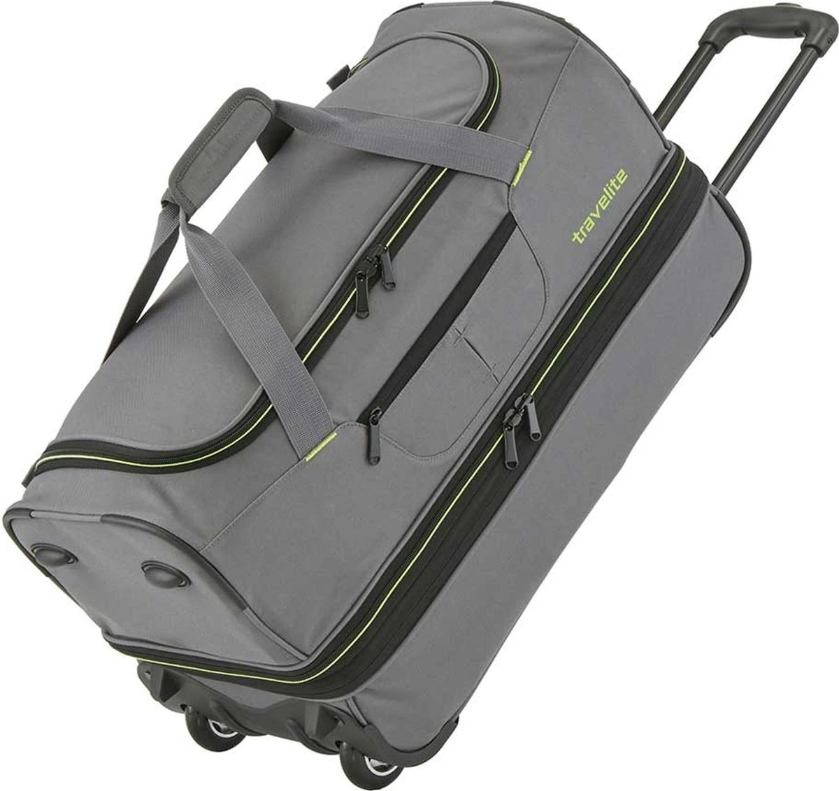 Travelite Basics Wheeled Duffle 70cm Expandable Grey/Green Travelite Basics Wheeled Duffle 70cm Expandable Grey/Green -Travelite Reistassen 1200x1132 1