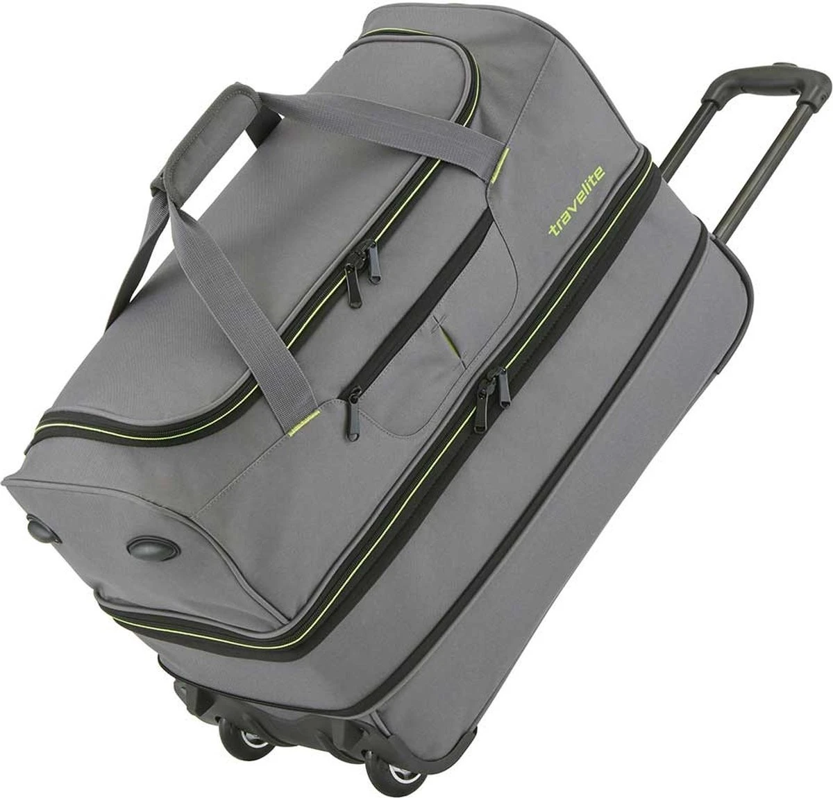 Travelite Basics Wheeled Duffle 70cm Expandable Grey/Green Travelite Basics Wheeled Duffle 70cm Expandable Grey/Green -Travelite Reistassen 1200x1150 1