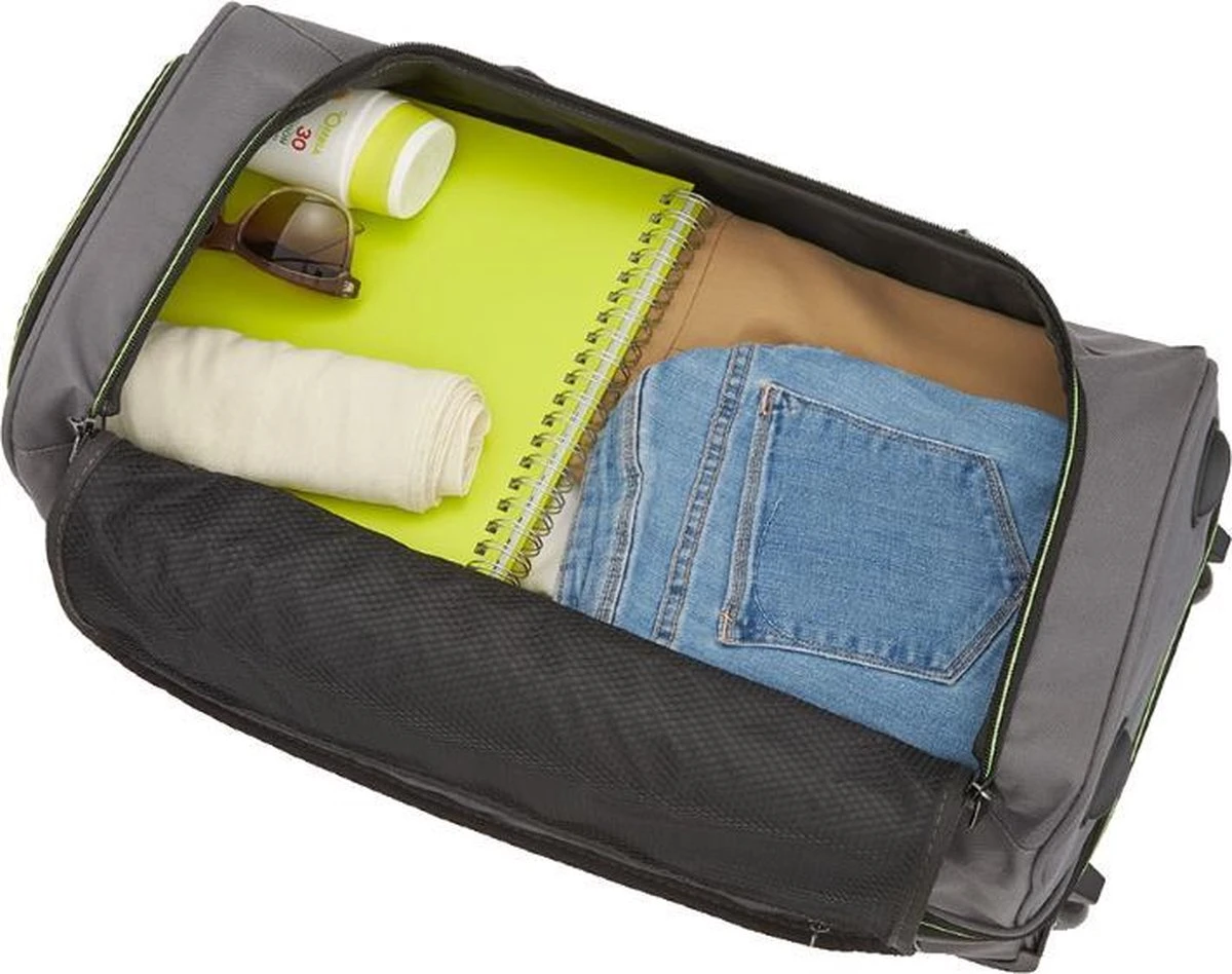 Travelite Basics Wheeled Duffle 70cm Expandable Grey/Green Travelite Basics Wheeled Duffle 70cm Expandable Grey/Green -Travelite Reistassen 1200x948 1