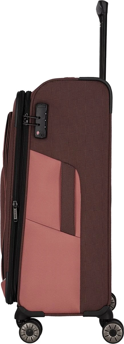 Travelite Zachte koffer / Trolley / Reiskoffer - Viia - 67 cm (medium) - Roze Travelite Zachte Koffer / Trolley / Reiskoffer - Viia - 67 Cm (medium) - Roze -Travelite Reistassen