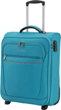 Travelite Cabin 2 Wheel Trolley Turquoise 2 Travelite Cabin 2 Wheel Trolley Turquoise -Travelite Reistassen 667x1200