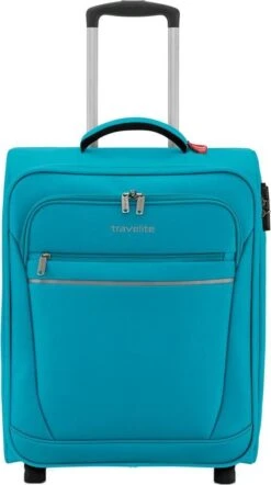 Travelite Cabin 2 Wheel Trolley Turquoise 7 Travelite Cabin 2 Wheel Trolley Turquoise -Travelite Reistassen 670x1200 1