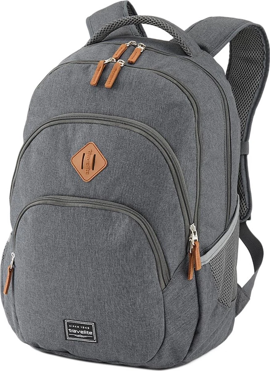 Travelite Laptop Rugzak / Rugtas / Laptoptas / Werktas - Basics - Grijs - 15 inch Travelite Laptop Rugzak / Rugtas / Laptoptas / Werktas - Basics - Grijs - 15 Inch -Travelite Reistassen