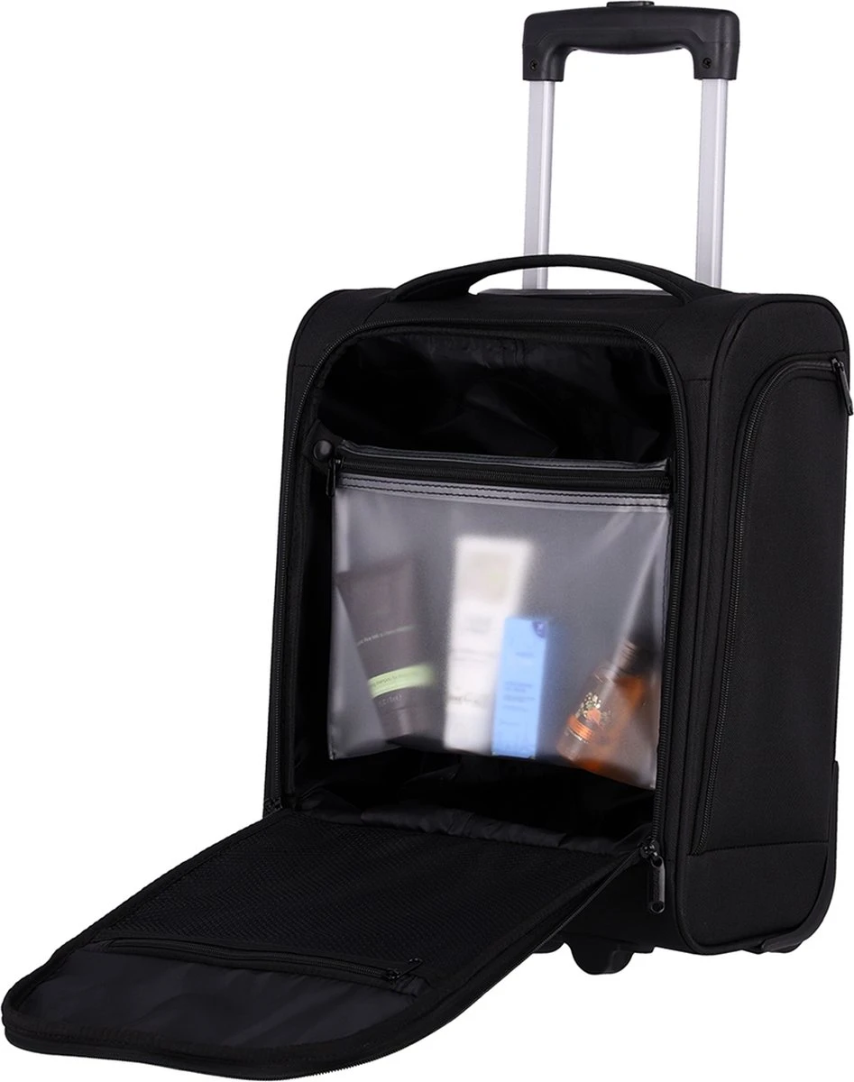 Travelite Handbagage zachte koffer / Trolley / Reiskoffer - Cabin - 43 cm - Zwart Travelite Handbagage Zachte Koffer / Trolley / Reiskoffer - Cabin - 43 Cm - Zwart -Travelite Reistassen
