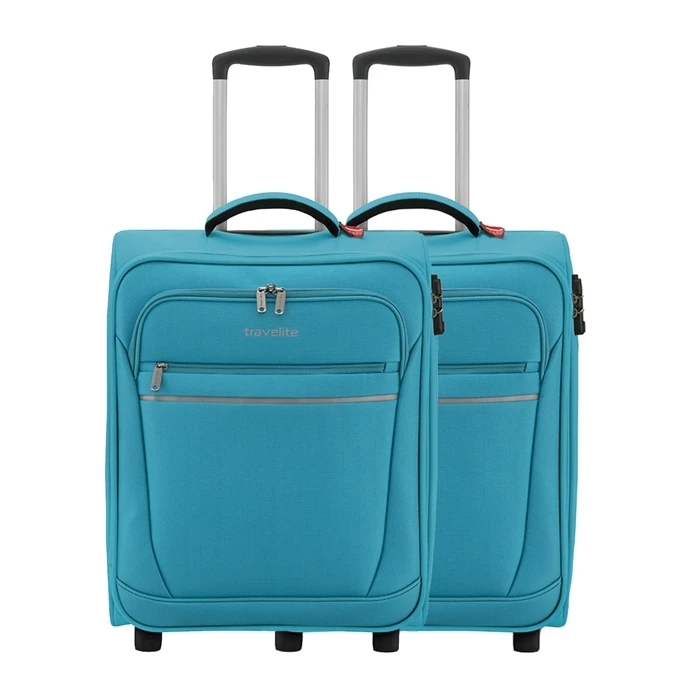 Travelite Cabin 2 Wiel Trolley Set van 2 turquoise Travelite Cabin 2 Wiel Trolley Set Van 2 Turquoise -Travelite Reistassen image 115