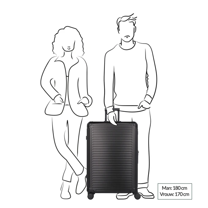 Travelite Next Aluminium 4 Wiel Trolley L black Travelite Next Aluminium 4 Wiel Trolley L Black -Travelite Reistassen image 24