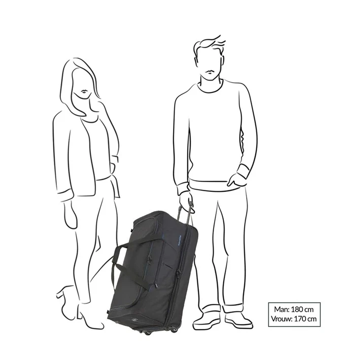 Travelite Basics Wheeled Duffle 70 Expandable black Travelite Basics Wheeled Duffle 70 Expandable Black -Travelite Reistassen image 631