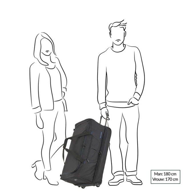 Travelite Basics Wheeled Duffle 70 Expandable black Travelite Basics Wheeled Duffle 70 Expandable Black -Travelite Reistassen image 638