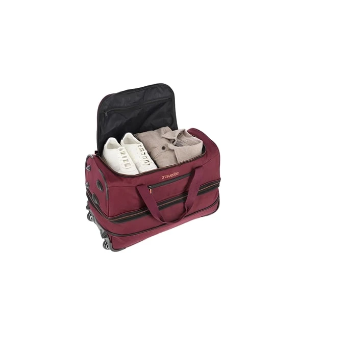 Travelite Basics Wheeled Duffle 55 Expandable dark red Travelite Basics Wheeled Duffle 55 Expandable Dark Red -Travelite Reistassen image 727
