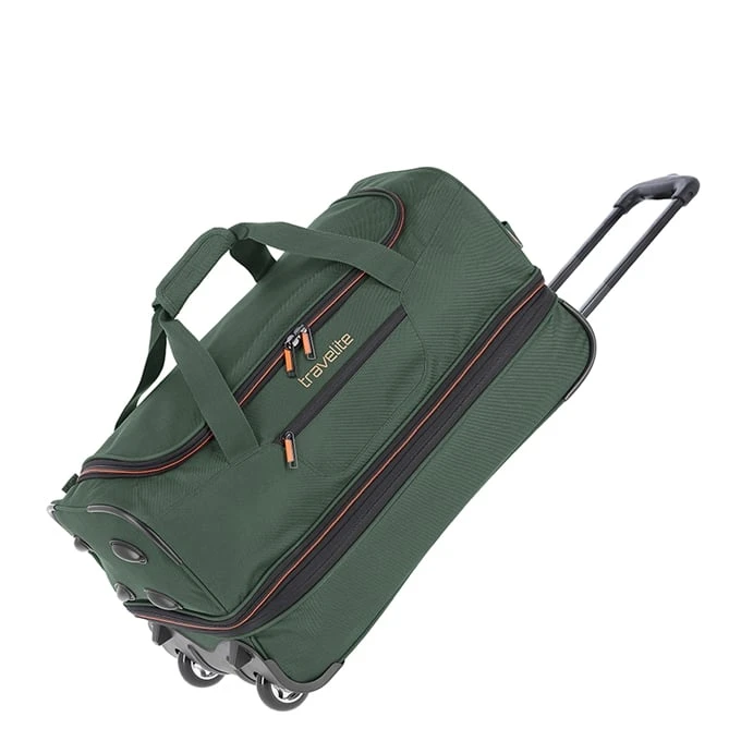 Travelite Basics Wheeled Duffle 55 Expandable dark green Travelite Basics Wheeled Duffle 55 Expandable Dark Green -Travelite Reistassen image 813